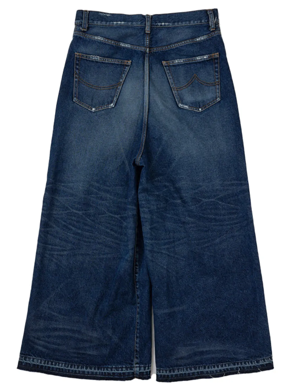 Skirt Detail Denim Pants