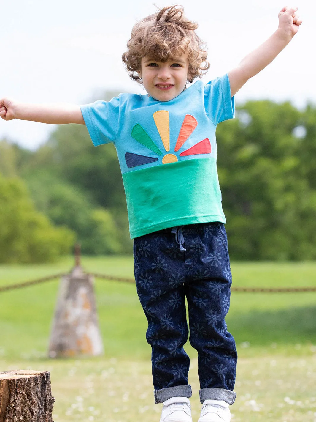 Smiley sun denim pull ups