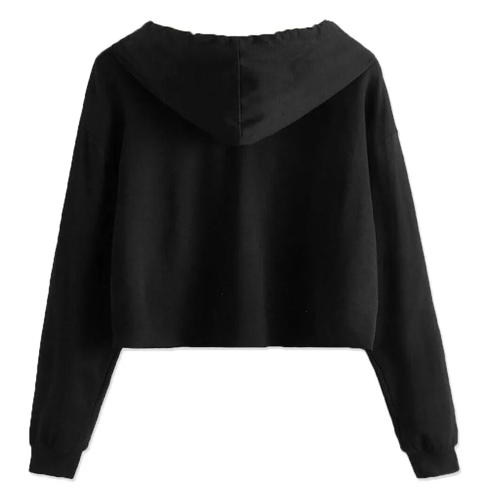 STILE CAPO QUEENS GRAY Cropped Hoodie