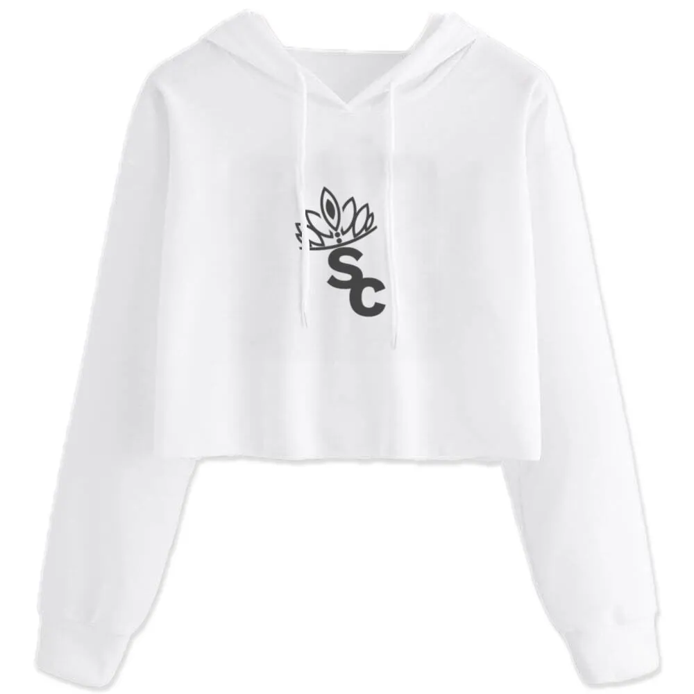 STILE CAPO QUEENS GRAY Cropped Hoodie