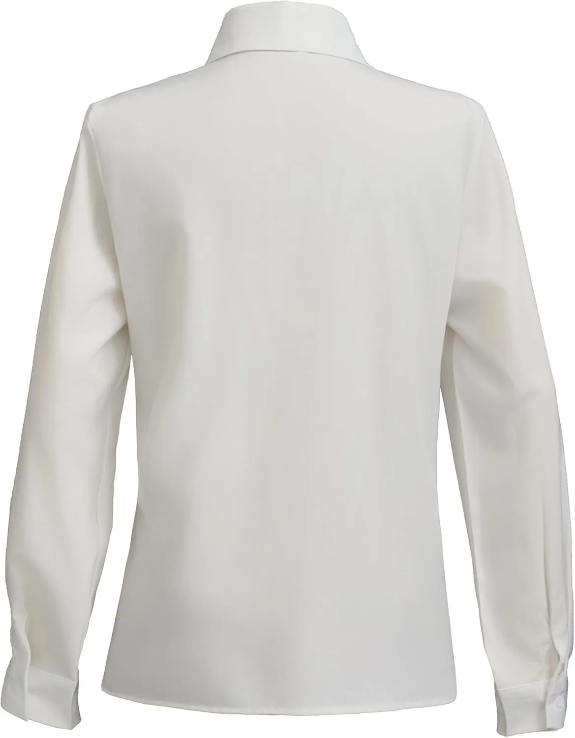 Women's Long Sleeve Chiffon Work Tops Bowtie Blouses Button Down Shirts White OL Shirts