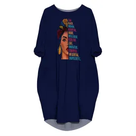 Women's Plus Size Dresses African Print Midi Dresses Long Loose Sundresses